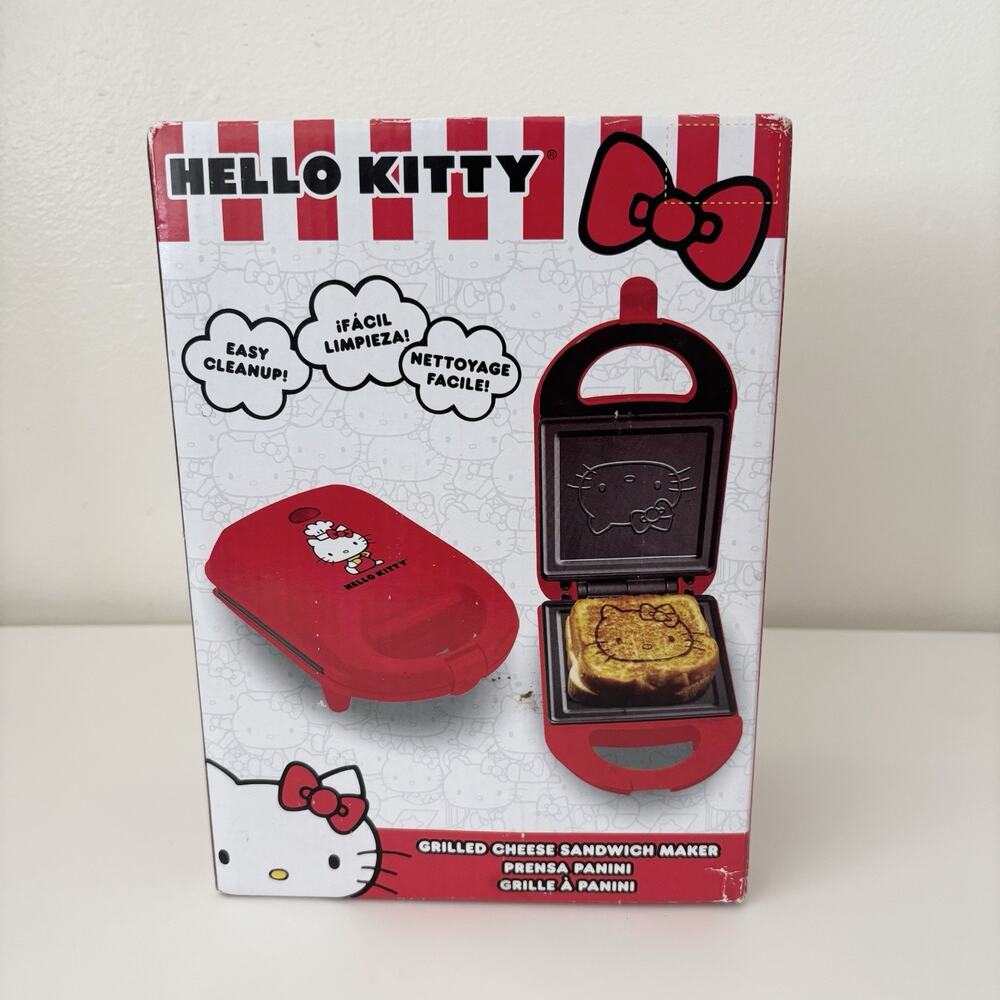 Hello Kitty Grilled Cheese Maker New! Non-Stick Sandwich Press Uncanny Brands